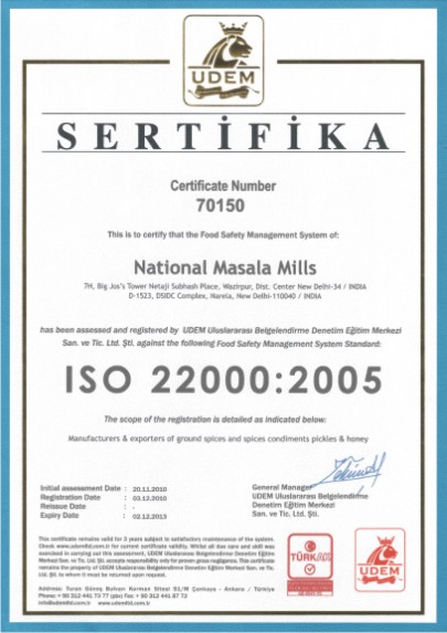 Certification